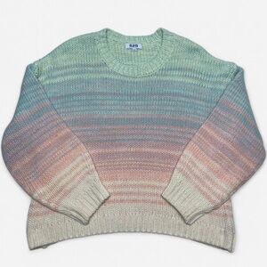 525 America Perfect Pastel Ombré Pullover Sweater Taffy Multi Fade Size Large